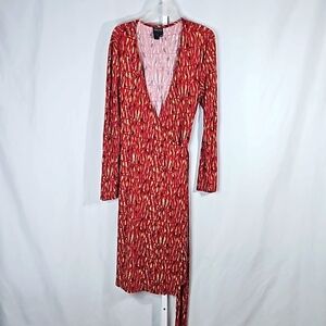 BIGIO COLLECTION Red Wrap Dress Sz 12